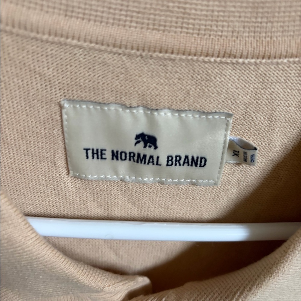 The Normal Brand Tan short sleeve terry sweater